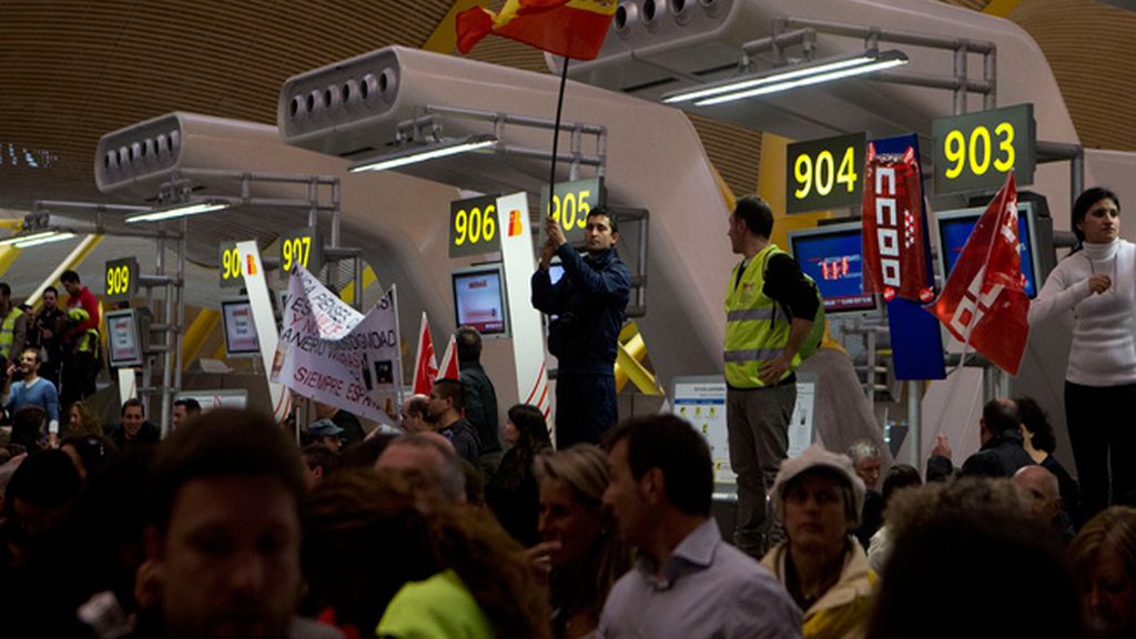 La mayor huelga de la historia de la aerolínea española Iberia
