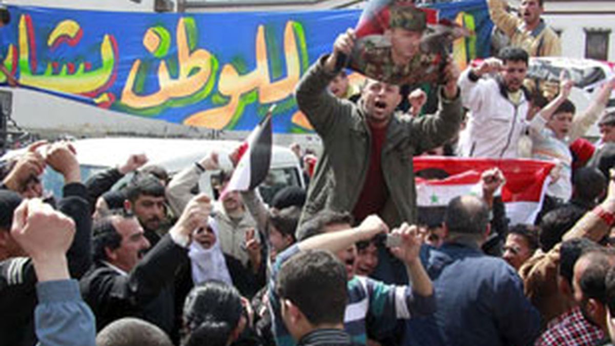 Imagen de archivo de una protesta en Siria.