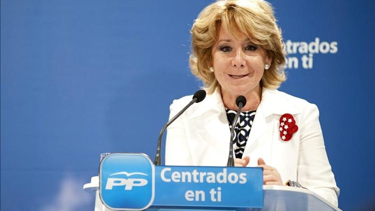 La presidenta de Madrid y candidata a la reelección, Esperanza Aguirre. EFE/Archivo
