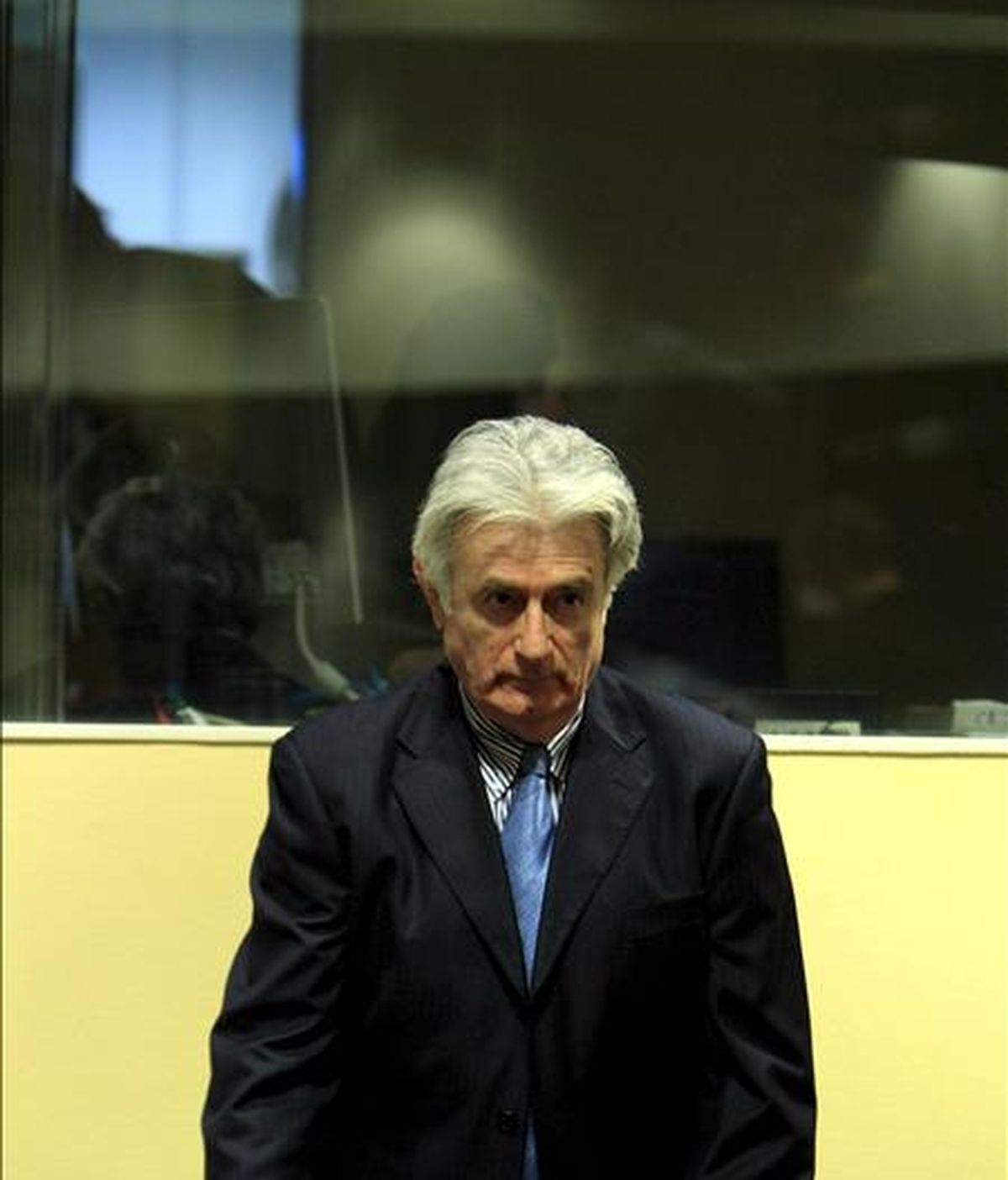El ex líder serbobosnio, Radovan Karadzic, el pasado mes de marzo ante el Tribunal Penal Internacional para la antigua Yugoslavia. EFE/Archivo