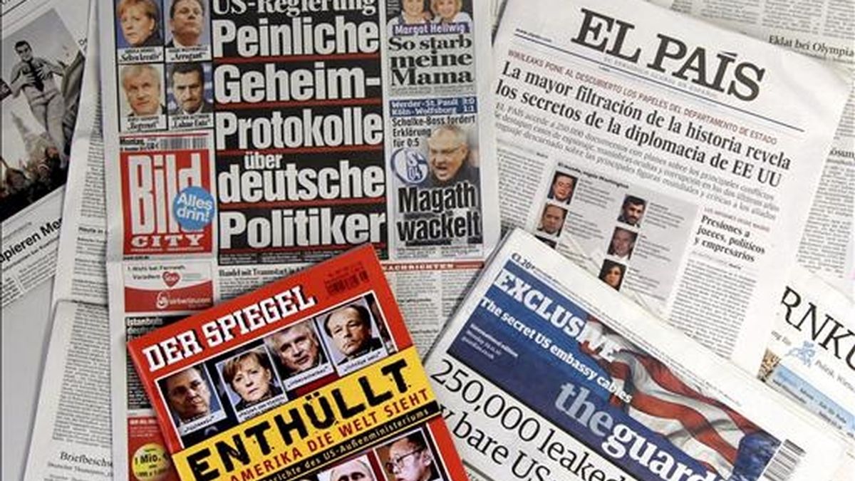 Diversos periódicos de todo el mundo muestran en portada el último escándalo levantado por los documentos publicados por WikiLeaks este 29 de noviembre. EFE