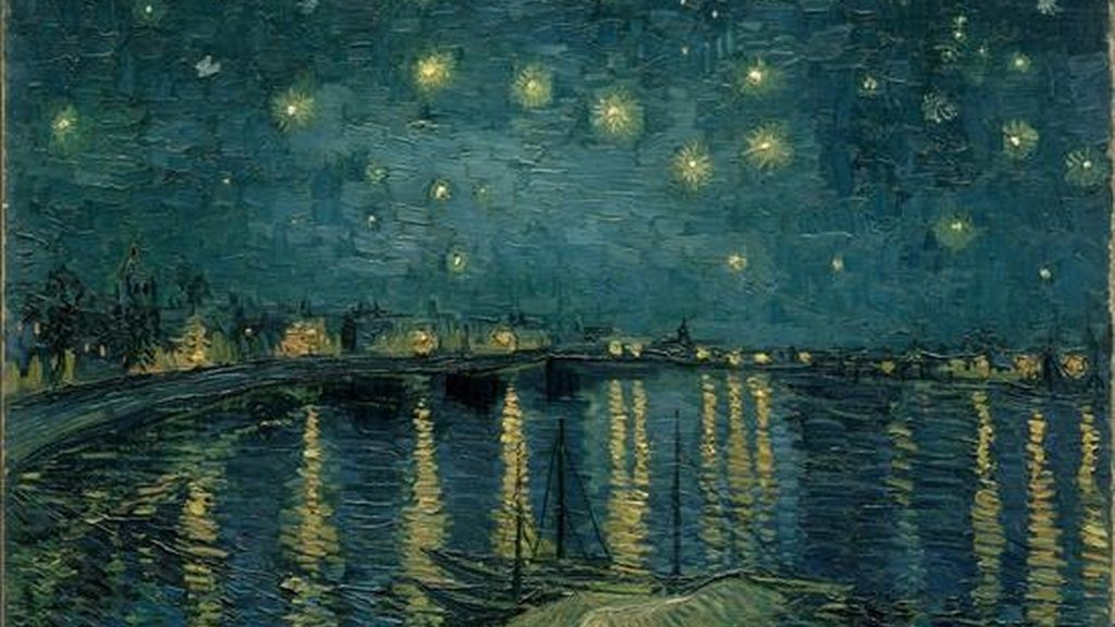 Vincent Van Gogh fue el pintor de la luz y el color, pero muchas de sus obras maestras versan sobre el atardecer y la noche, unos momentos místicos para él y que ahora se intentan recrear en una exposición en Amsterdam. En la imagen, la obra "Noche estrellada sobre el Ródano" (1888), perteneciente a la colección del Museo D'Orsay de París. EFE Vincent Van Gogh fue el pintor de la luz y el color, pero muchas de sus obras maestras versan sobre el atardecer y la noche, unos momentos místicos para él y que ahora se intentan recrear en una exposición en Amsterdam. En la imagen, la obra "Noche estrellada sobre el Ródano" (1888), perteneciente a la colección del Museo D'Orsay de París. EFE