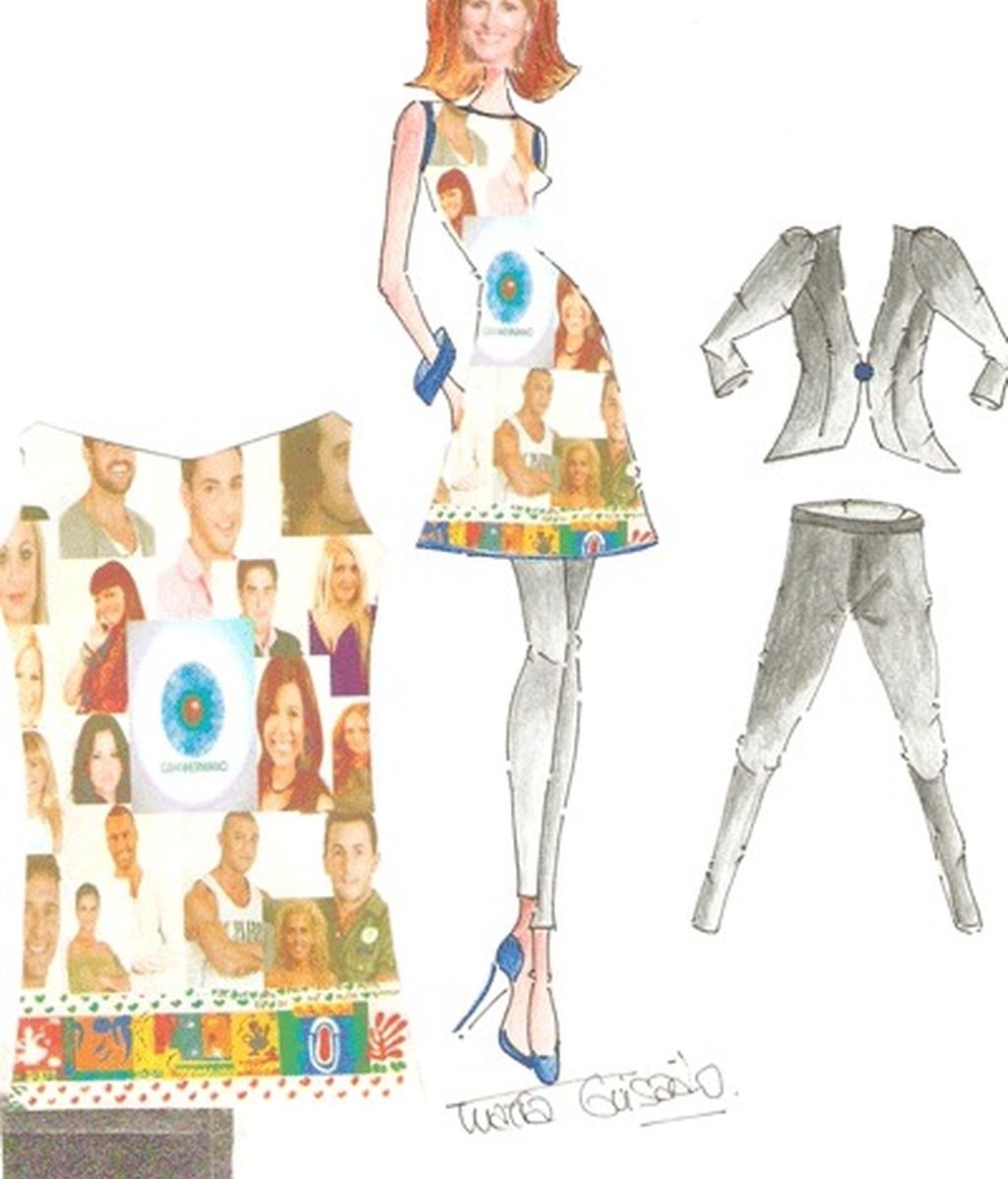 Los bocetos para el estilismo de Mercedes Milá en GH 12