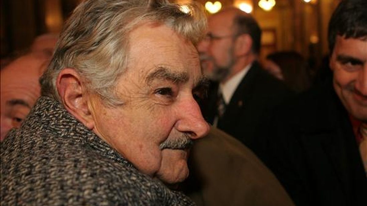 El presidente uruguayo, José Mujica, el 19 de julio, en el acto conmemorativo de los 25 años del retorno a la democracia en el país, en el Palacio Legislativo de Montevideo (Uruguay). EFE