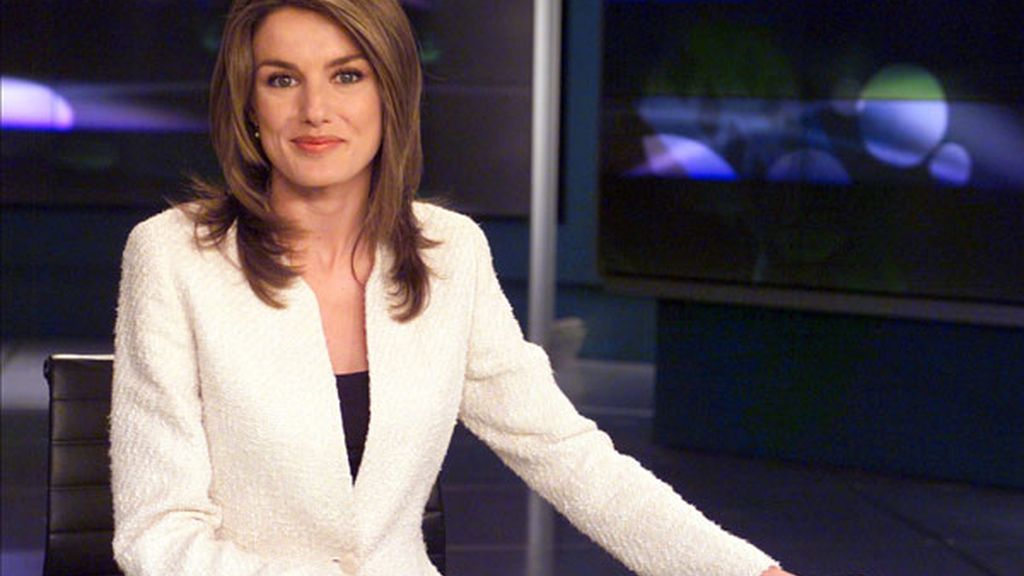 Letizia, durante su etapa de periodista en televisión