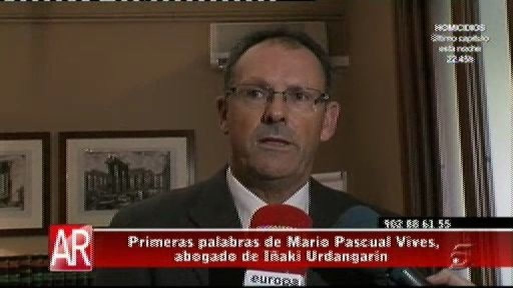 Mario Pascual Vives, abogado de Iñaki Urdangarín: "Por su manera de ser, siempre tendrá clara su convicción de inocencia"