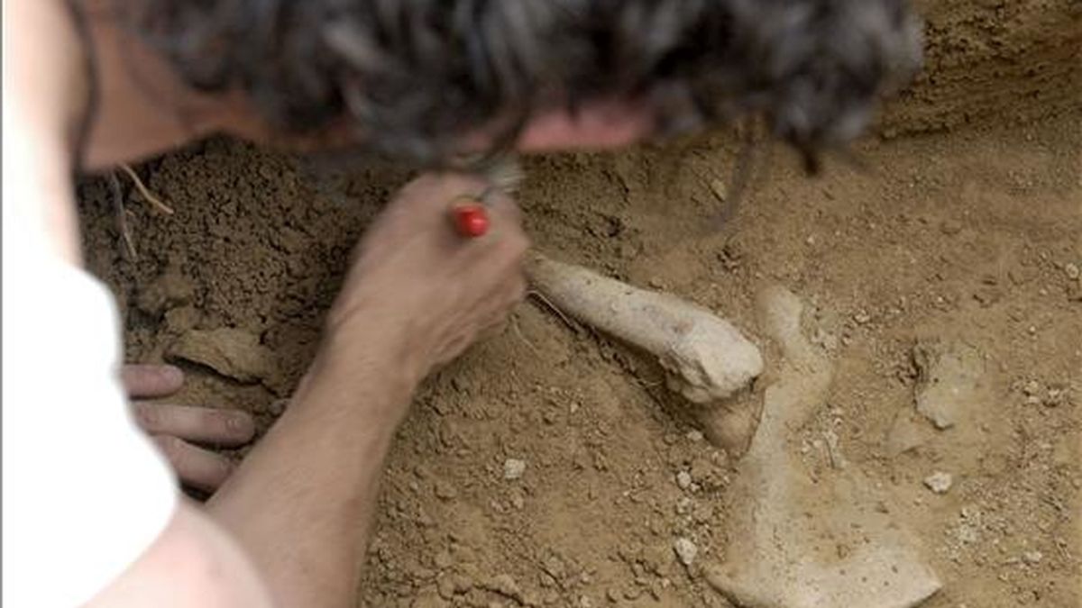 Según la información proporcionada por el director del proyecto de conservación, Alfredo Narváez, los restos humanos se encontraban en el interior de una muralla y pertenecerían a entierros secundarios. EFE