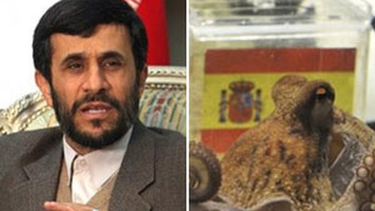 Para Ahmadineyad el pulpo Paul sólo sirve de propaganda occidental. Foto: AP.