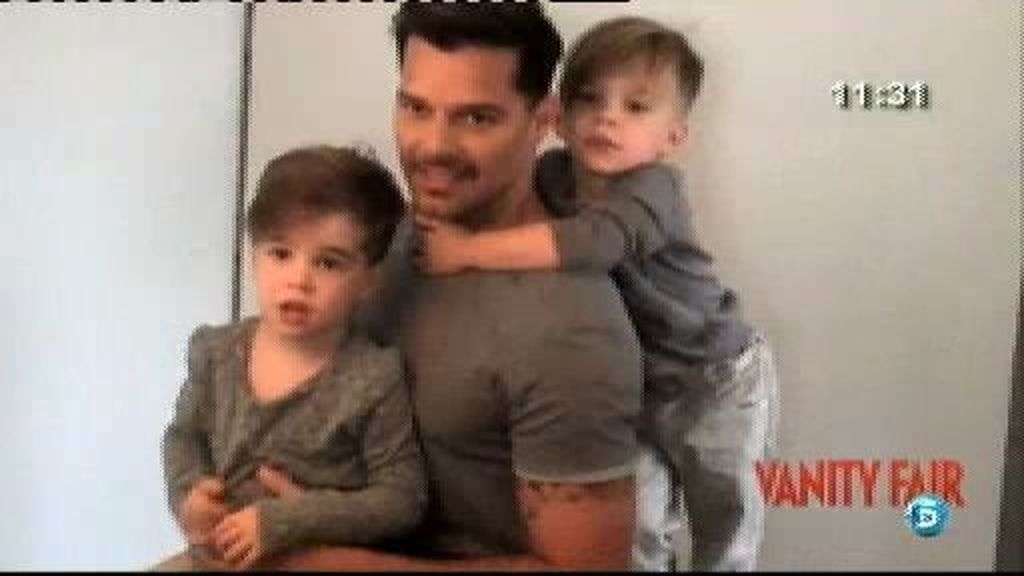 Ricky Martin posa con sus hijos para 'Vanity Fair'