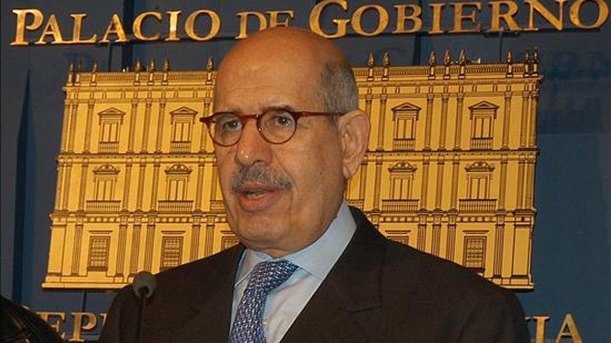 El director del Organismo Internacional de Energía Atómica (OIEA), el egipcio Mohamed El Baradei, el pasado 27 de marzo en la Paz, Bolivia. EFE/Archivo