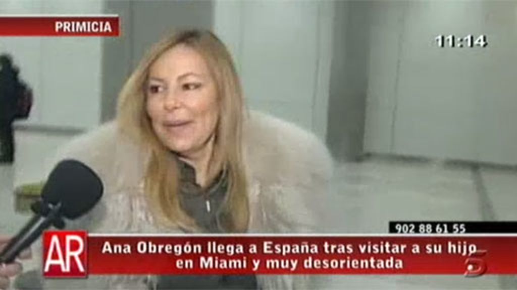 Ana Obregón vuelve a Madrid