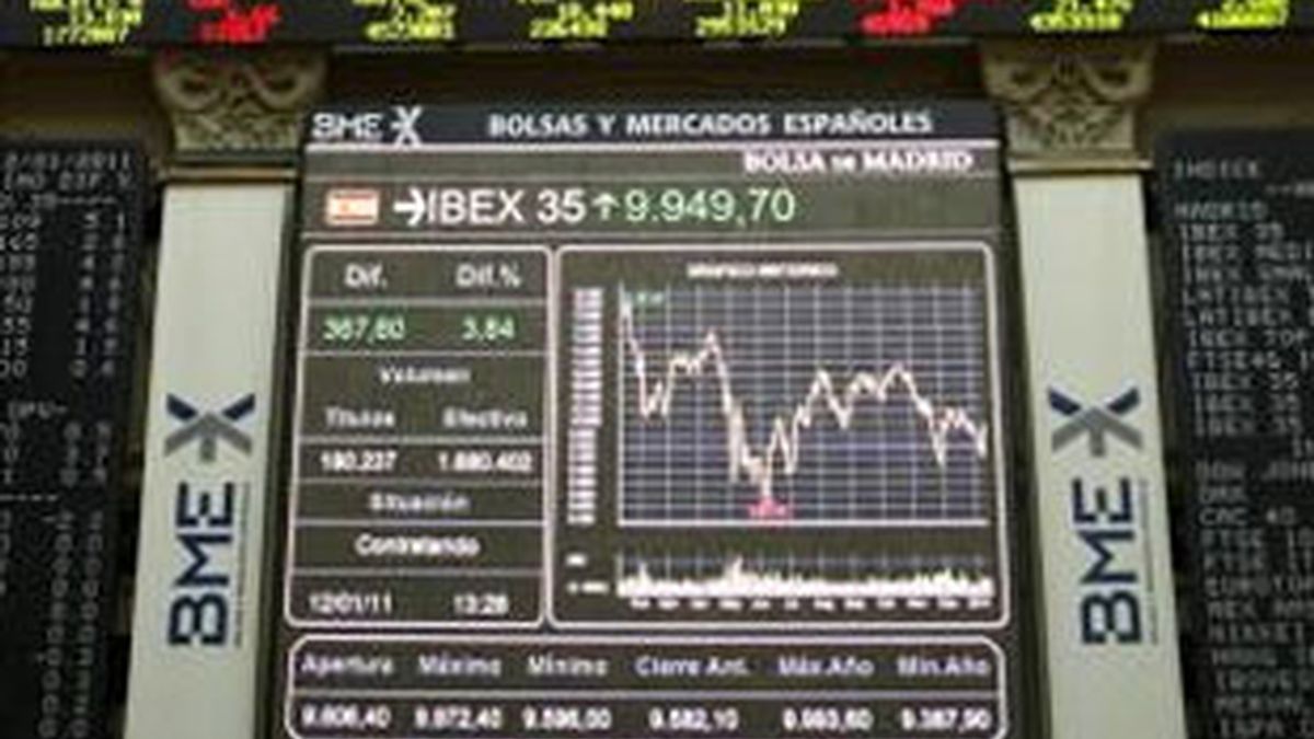 El principal indicador de la bolsa española, el IBEX 35. EFE/Archivo