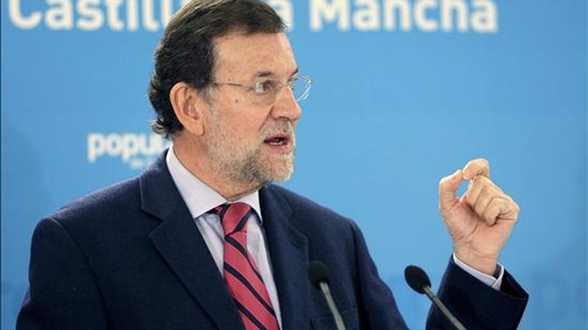 El presidente del PP, Mariano Rajoy, durante su intervención en la Junta Directiva de los populares celebrada en Ciudad Real. EFE El presidente del PP, Mariano Rajoy, durante su intervención en la Junta Directiva de los populares celebrada en Ciudad Real. EFE