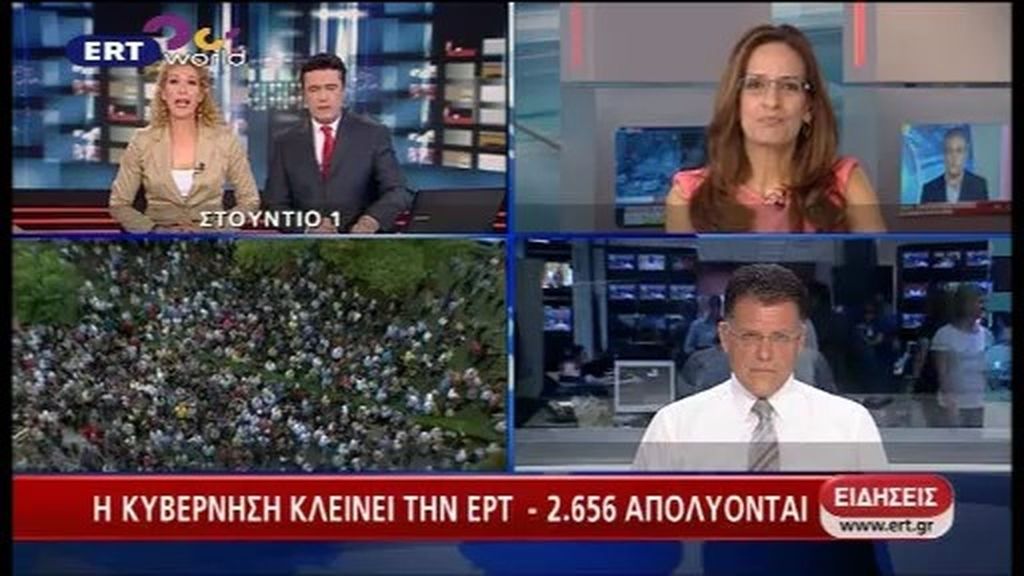 La crisis obliga a Grecia a cerra su televisión y radio públicas