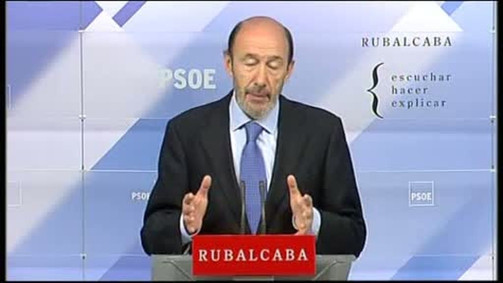 Rubalcaba pide un pacto urgente