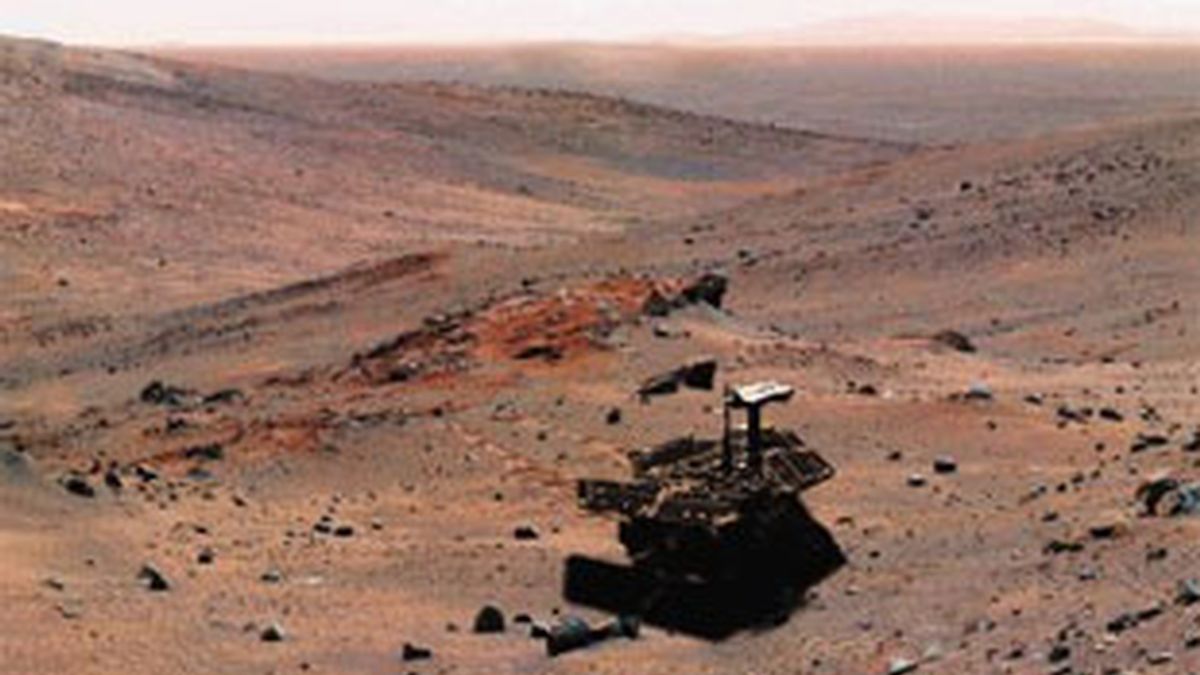 El Spirit recoge muestras en Marte. Foto: AP
