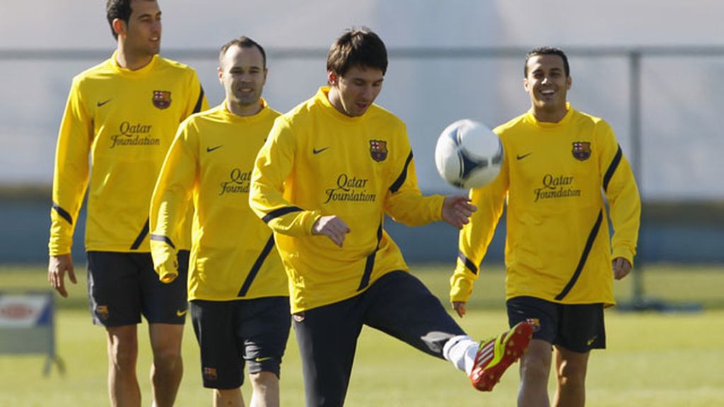 Primer entrenamiento del Barça en tierras niponas