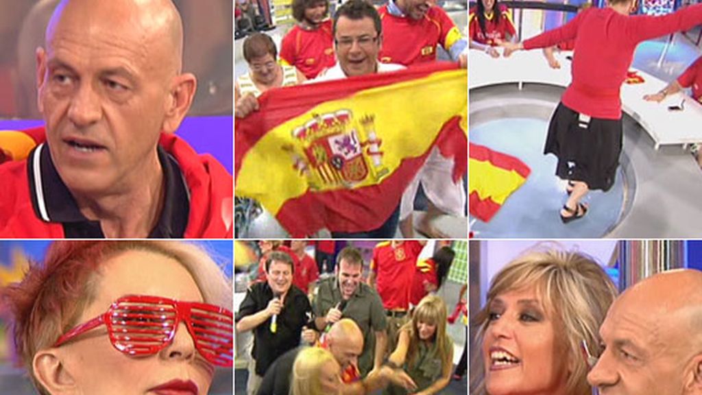 'Sálvame' celebra el triunfo de 'La Roja'