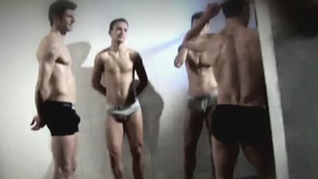 La selección italiana, en calzoncillos