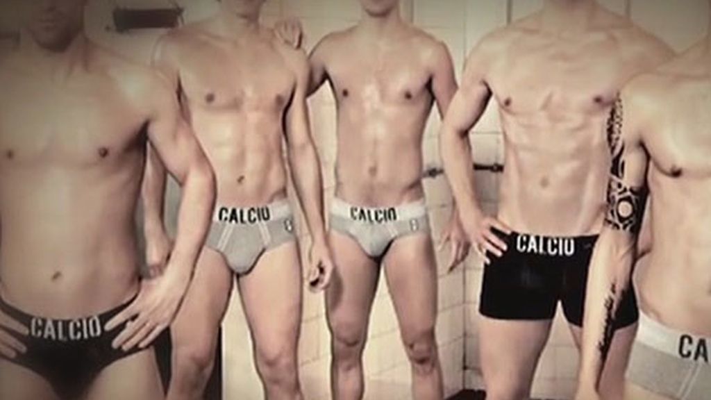 La selección italiana, en calzoncillos