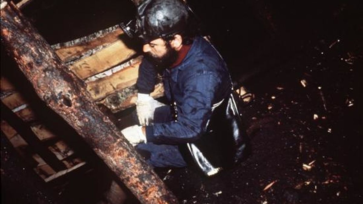 Un minero extrae carbón en el interior de una mina. EFE/Archivo