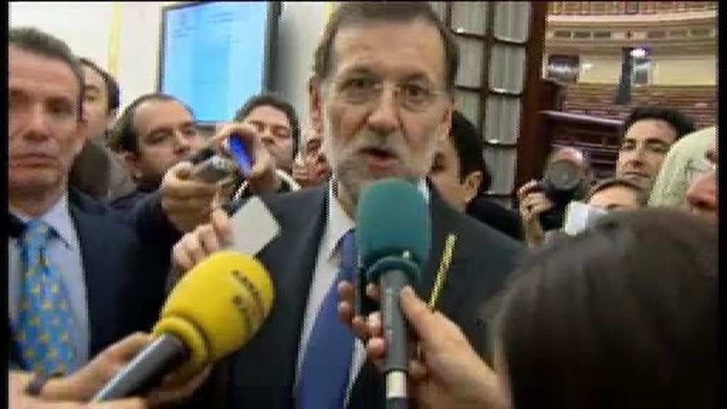 Las primeras palabras de Rajoy: "Me siento contento"