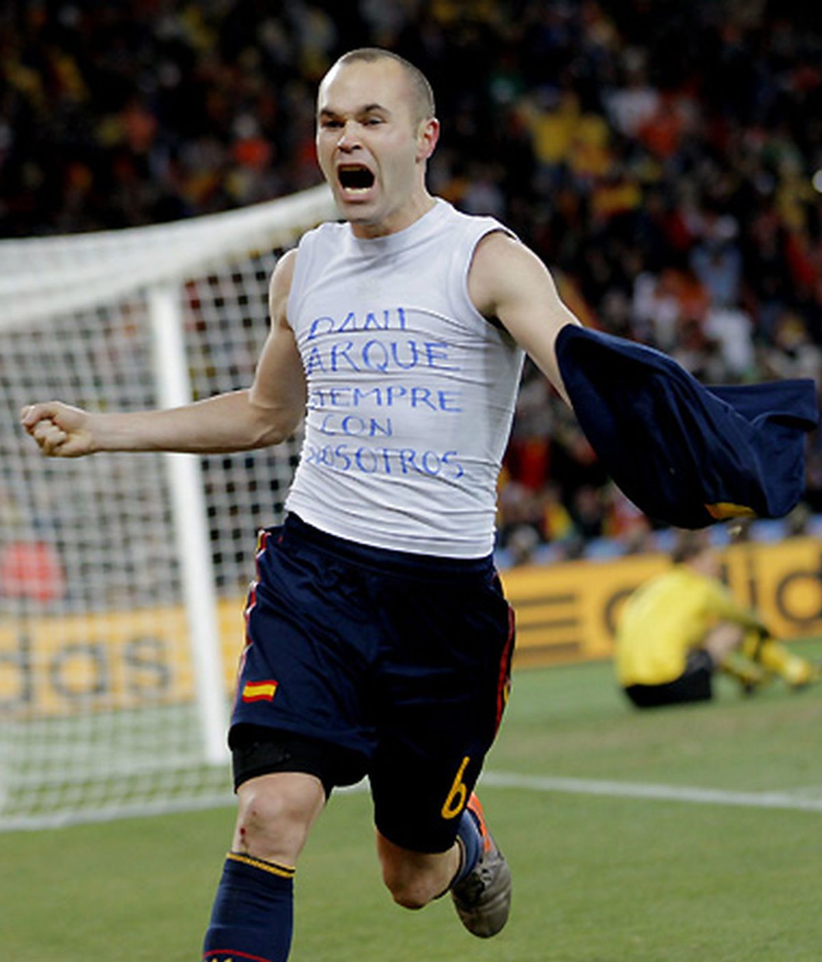 El mejor momento de Iniesta en este 2010 fue sin duda la final del Mundial. FOTO: EFE.