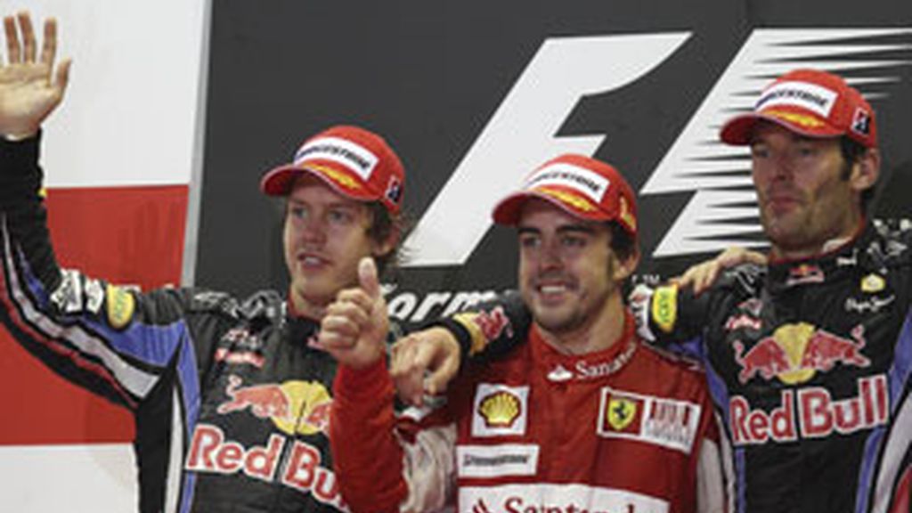 Vettel, Webber y Fernando Alonso son los 3 firmes candidatos al título. Foto: Gtres Vettel, Webber y Fernando Alonso son los 3 firmes candidatos al título. Foto: Gtres
