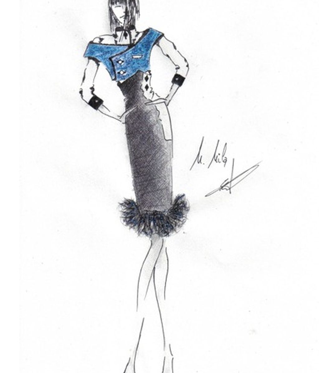 Los bocetos para el estilismo de Mercedes Milá en GH 12