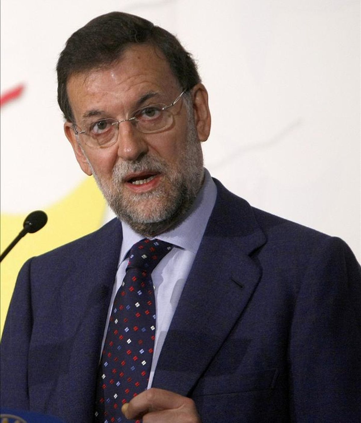 El presidente del PP, Mariano Rajoy en un desayuno informativo del Fórum Europa. EFE