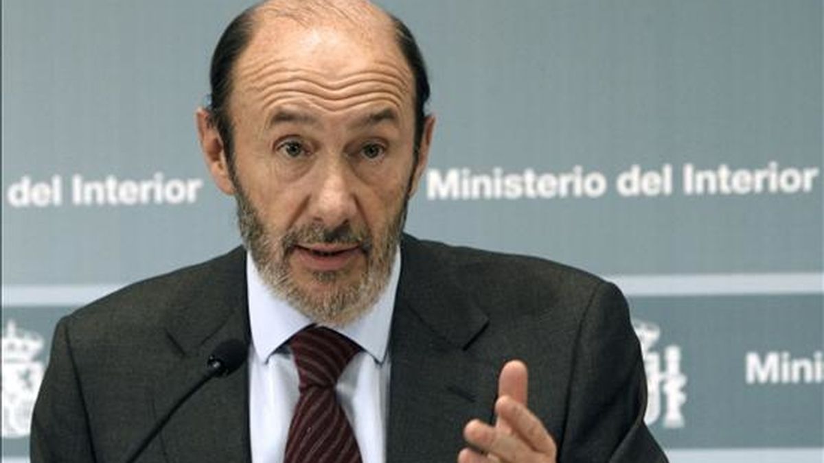 El ministro del Interior, Alfredo Pérez Rubalcaba. EFE/Archivo