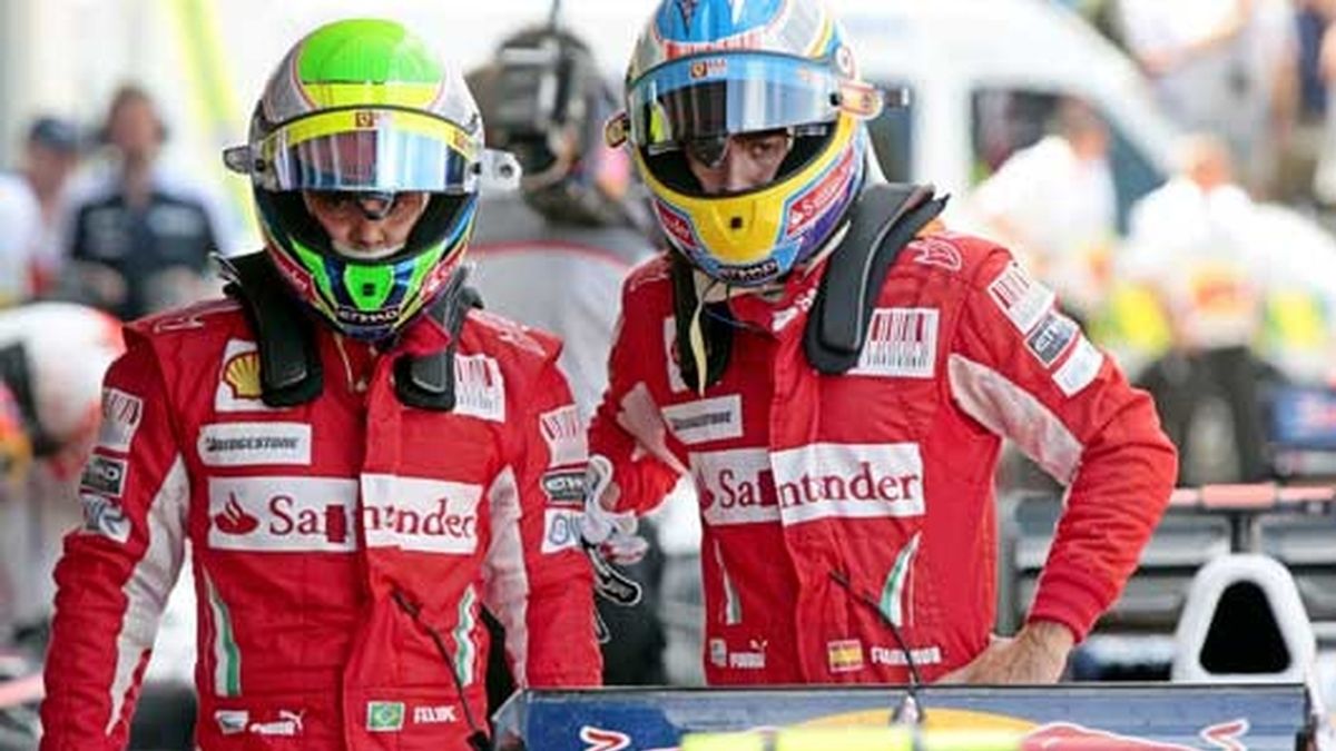 Mala carrera para Alonso y Ferrari. El Mundial se les escapa. Foto: Agencias