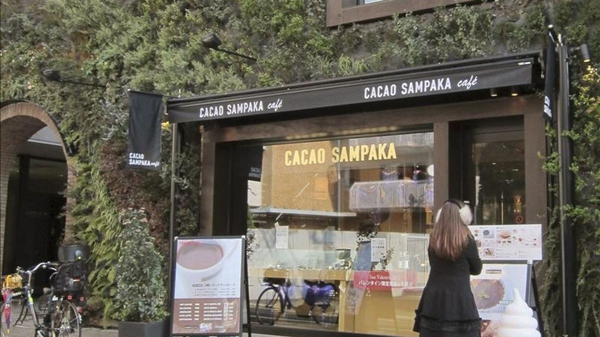Una de las dos tiendas con las que la firma de Vic (Barcelona) Cacao Sampaka aterrizó en dos de los barrios más explusivos de la capital nipona, los distritos comerciales de Omotesando y Marunouchi. Ni flores, ni joyas, ni postales: en Japón el producto estrella por el día de San Valentín es el chocolate, un dulce que solo las mujeres regalan a los hombres y que este año, en Tokio, tiene también sabor español. EFE Una de las dos tiendas con las que la firma de Vic (Barcelona) Cacao Sampaka aterrizó en dos de los barrios más explusivos de la capital nipona, los distritos comerciales de Omotesando y Marunouchi. Ni flores, ni joyas, ni postales: en Japón el producto estrella por el día de San Valentín es el chocolate, un dulce que solo las mujeres regalan a los hombres y que este año, en Tokio, tiene también sabor español. EFE