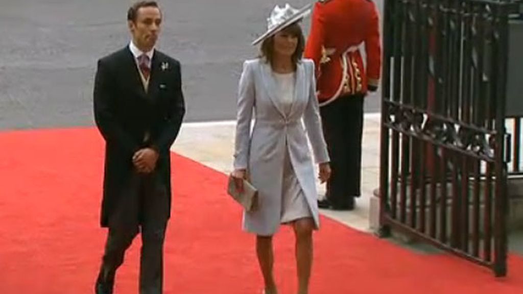 Carole Middleton y James Middleton, madre y hermano de la novia