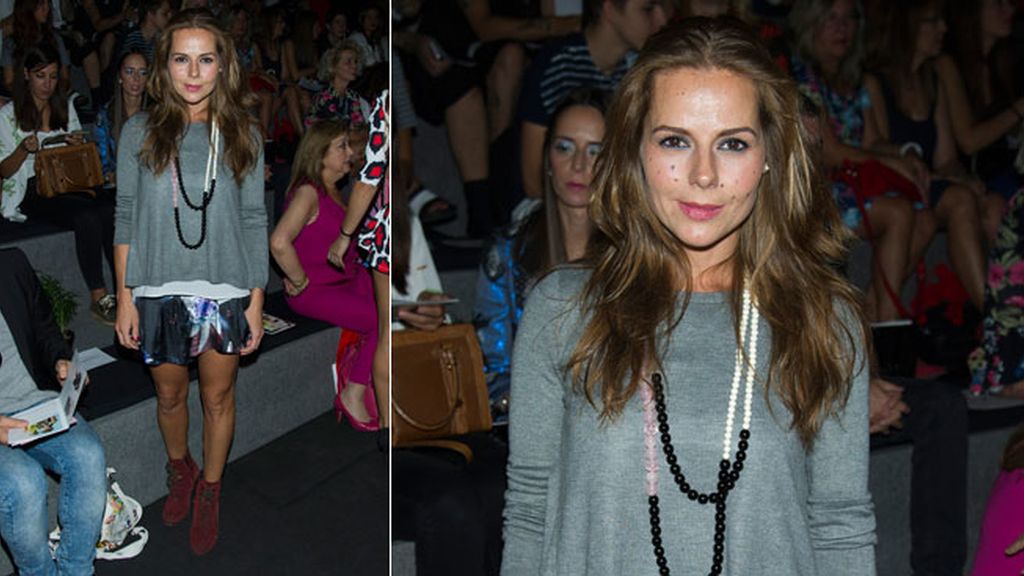 Miryam Gallego con look otoñal en la Fashion Week