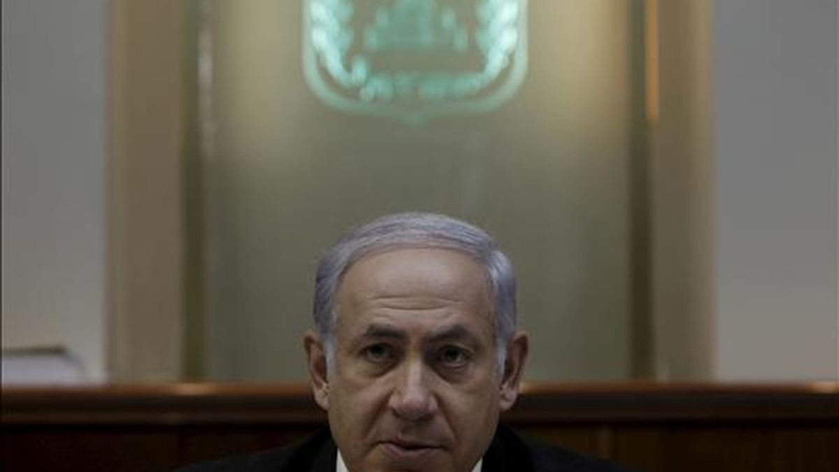 El primer ministro israelí, Benjamin Netanyahu, durante la reunión semanal de su gabinete en Jerusalén, Israel, el pasado 18 de julio. EFE/Archivo