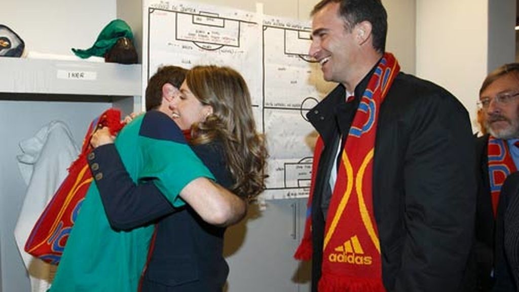 La familia real, con La Roja en la final