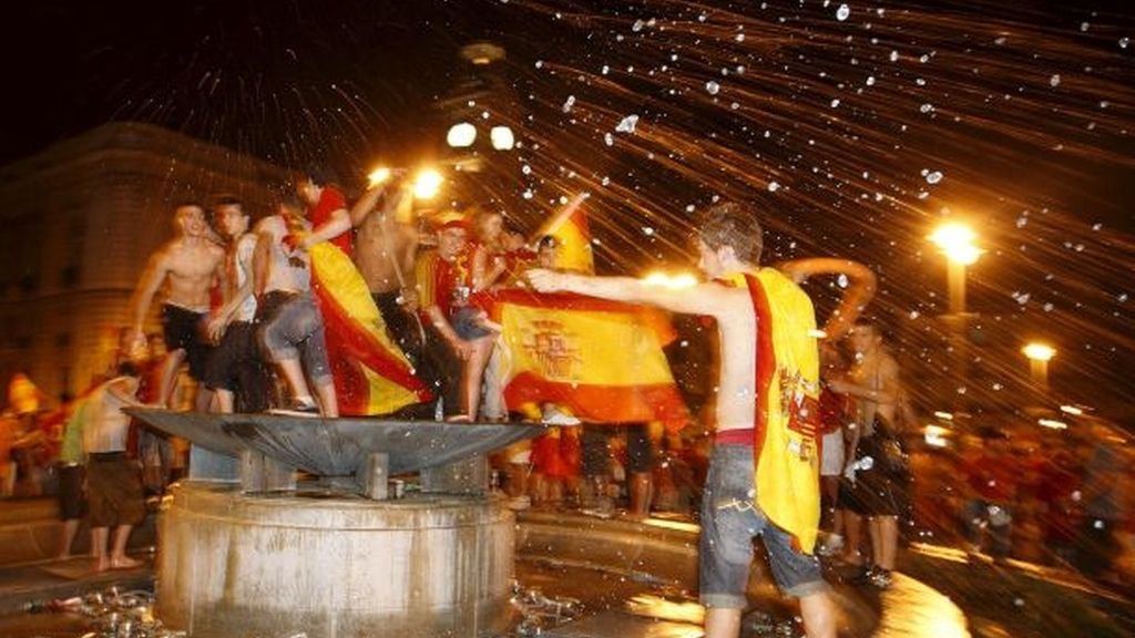 España celebra la Copa del Mundo