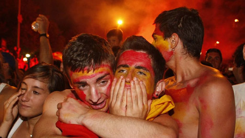 España celebra la Copa del Mundo