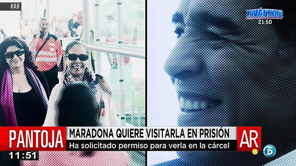 Diego Armando Maradona quiere visitar a Isabel Pantoja en prisión