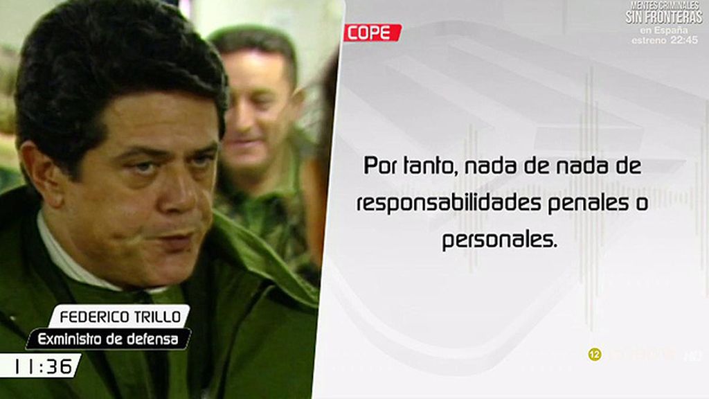 Federico Trillo: “Eso de que el Consejo de Estado responsabiliza al Gobierno de la tragedia es falso”