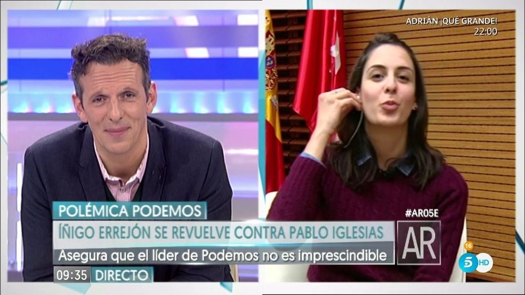 Rita Maestre: “No hay discusión sobre si Iglesias es el indicado para liderar Podemos”