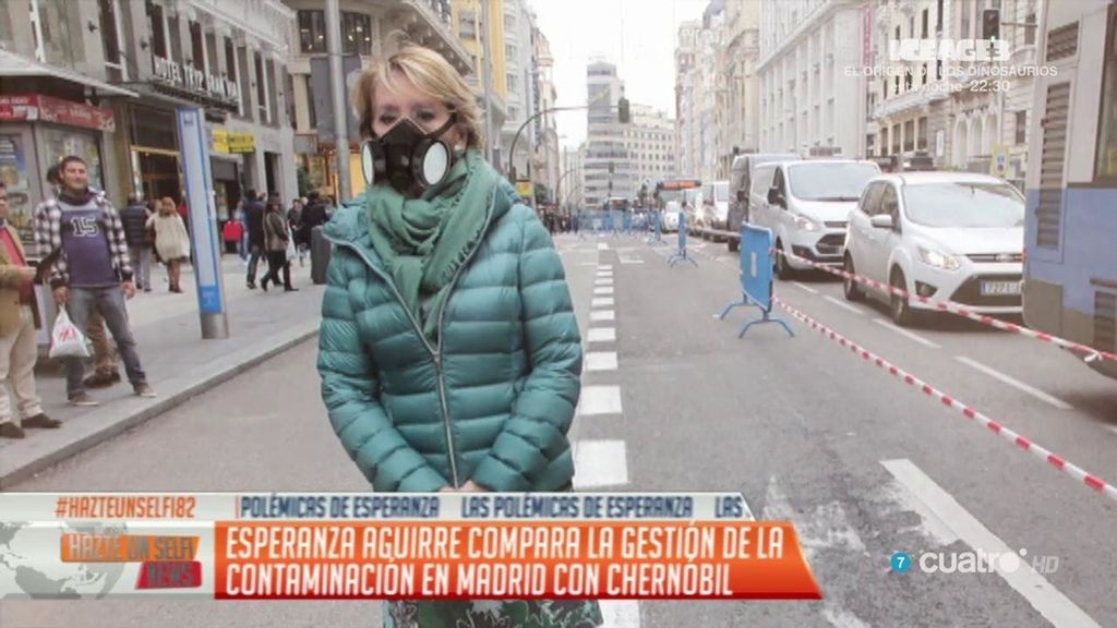 Esperanza Aguirre compara la gestión de la contaminación en Madrid con Chernóbil