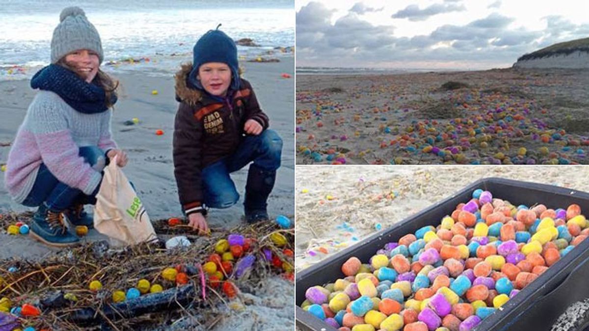 Aparece una playa llena de huevos Kinder en Alemania