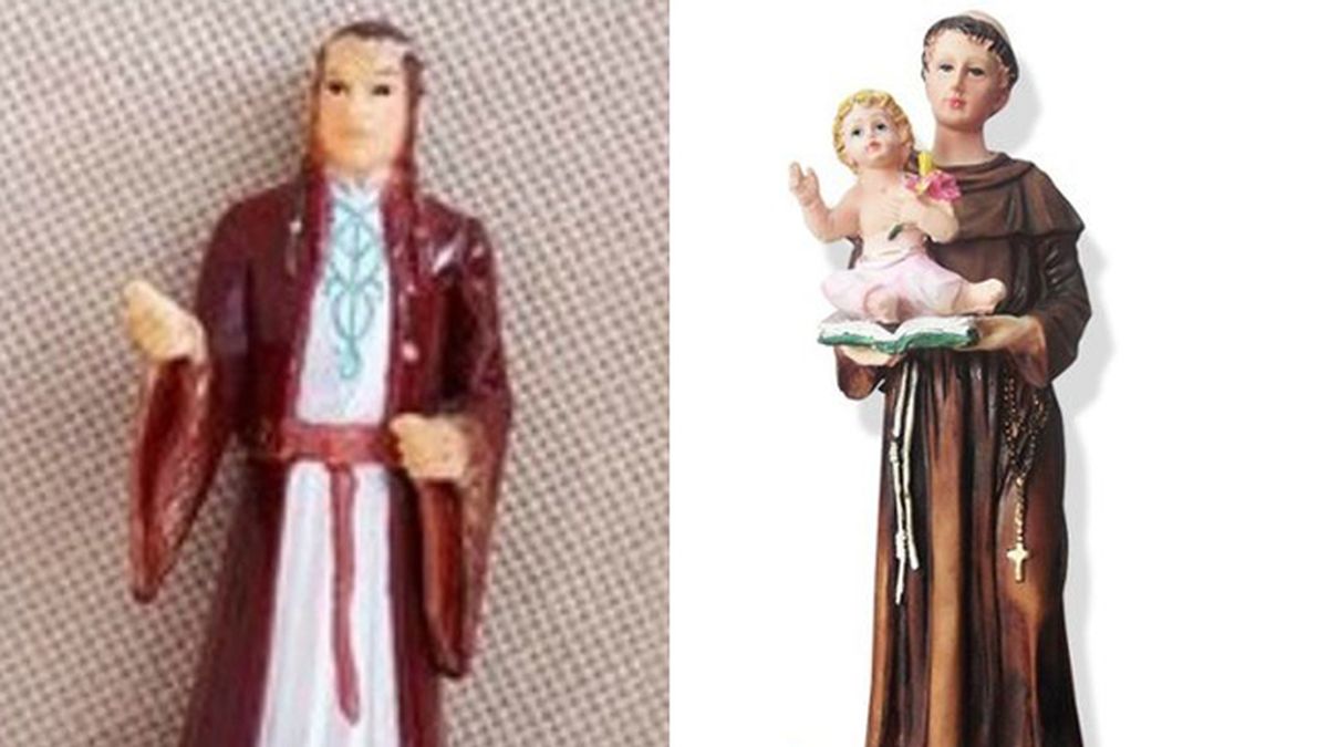 Se pasa años rezando a un santo sin saber que es la figura de un elfo de ‘El Señor de los Anillos’