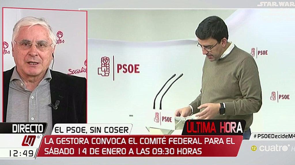 Barreda, ante la convocatoria del Comité Federal del PSOE: "Espero que esto tranquilice a todo el mundo"