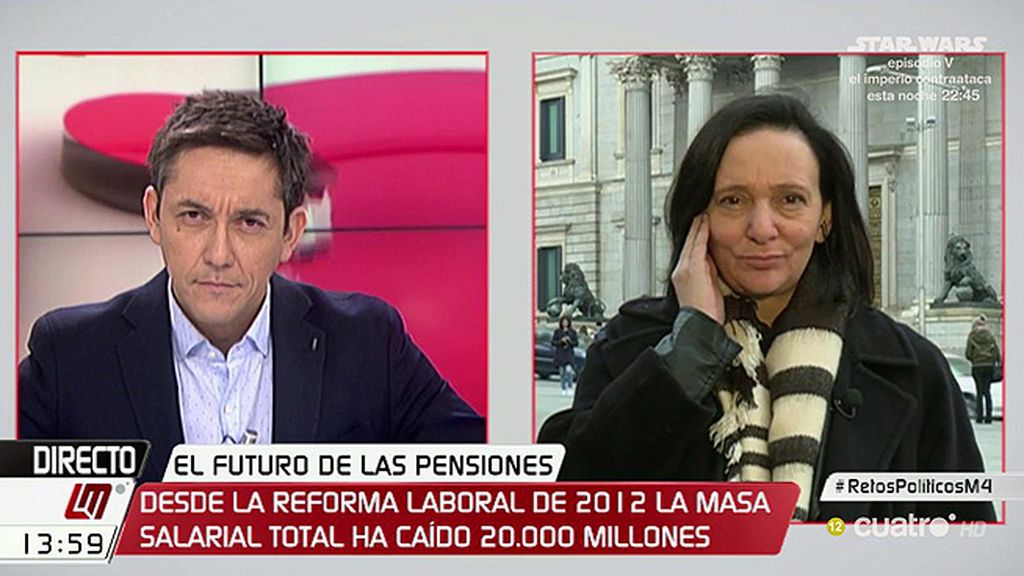 Bescansa: “Las pensiones son la otra cara de la precariedad laboral en España”