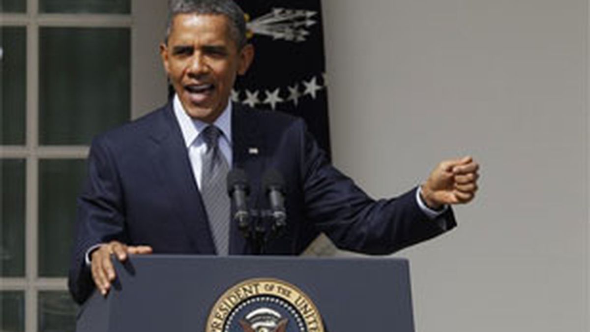 El presidente de Estados Unidos, Barack Obama, pronuncia un discurso desde los jardines de la Casa Blanca. Foto: Reuters.