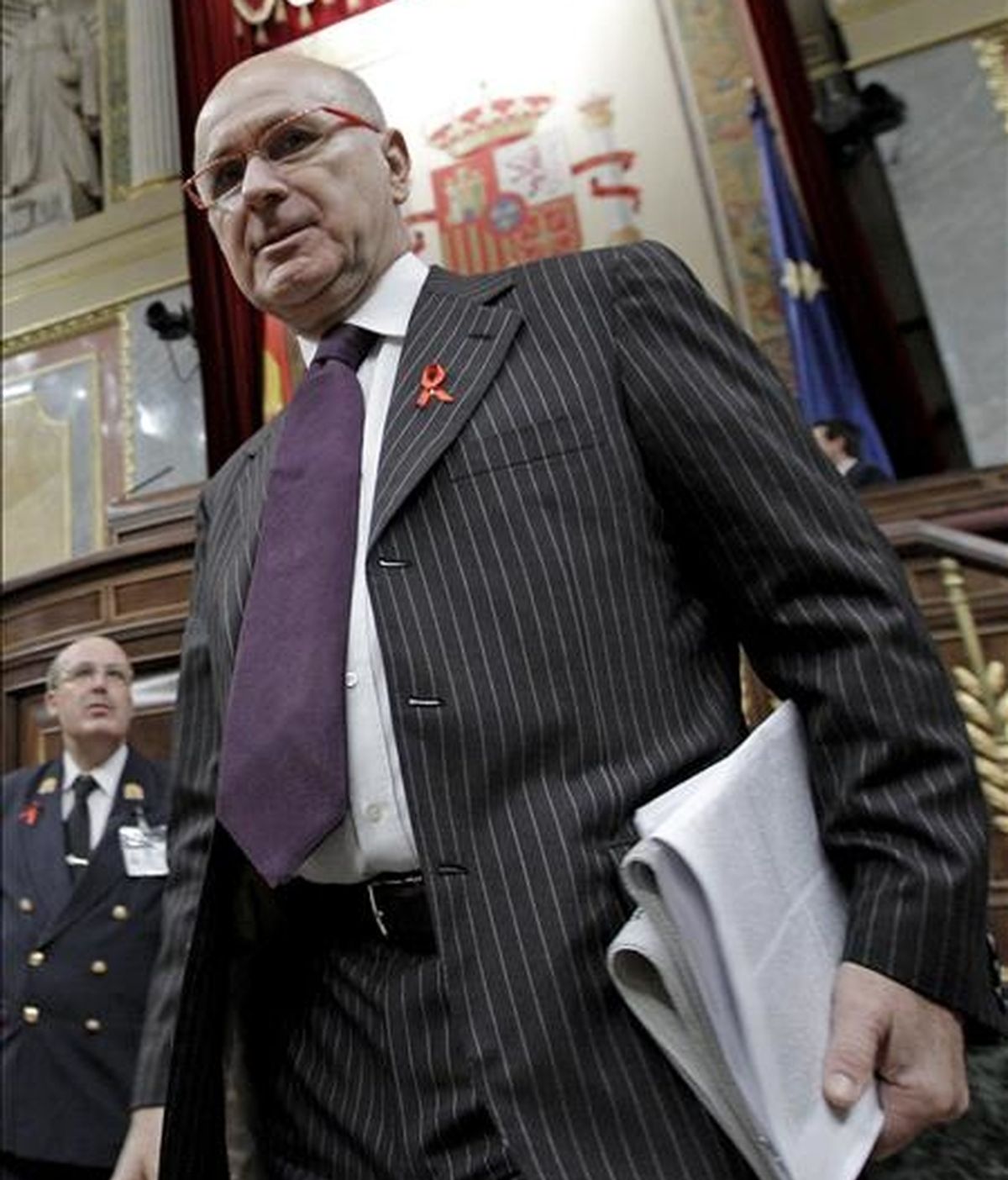 El portavoz parlamentario de CiU, Josep Antoni Duran Lleida, durante la sesión de control al Ejecutivo celebrada hoy en el Congreso de los Diputados. EFE