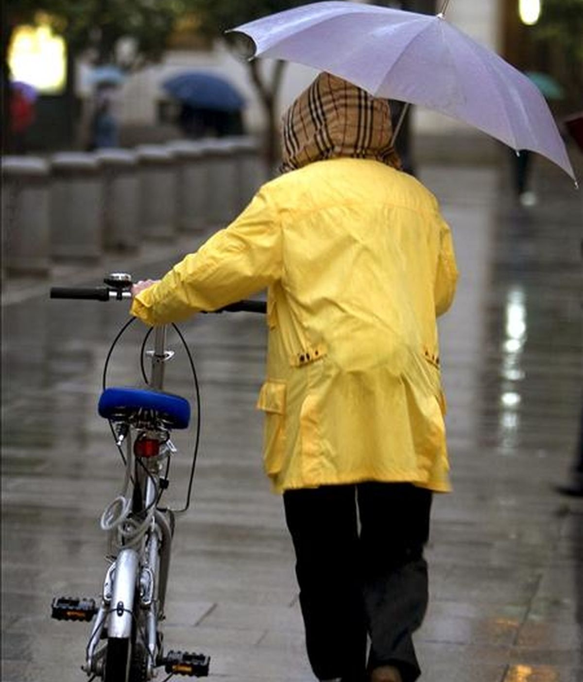 Una mujer se protege con su paraguas. EFE/Archivo